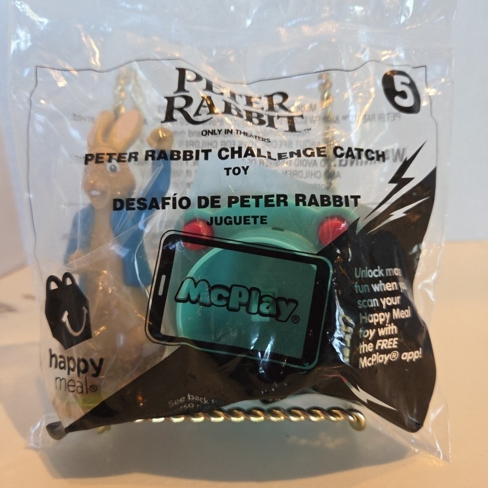 2018‎ PETER RABBIT MCDONALDS HAPPY MEAL TOY Original Packaging